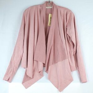 Mikey & Joey Pink Faux Suede Light Jacket Womens Size L